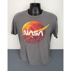 NASA Men's Planet Mars Graphic Short Sleeve Crew Neck T-Shirt Gray Size Small